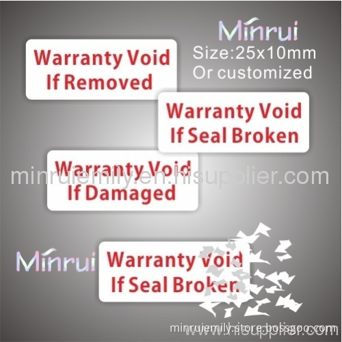 Warranty Void If Removed Stickers,tamper Evident Label Suppliers In China